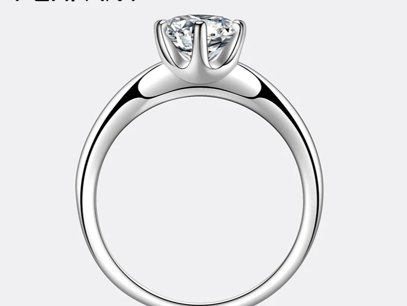 Moonlight Ring 0.5-2CT Moissanite Ring for Women S925 Pure Silver