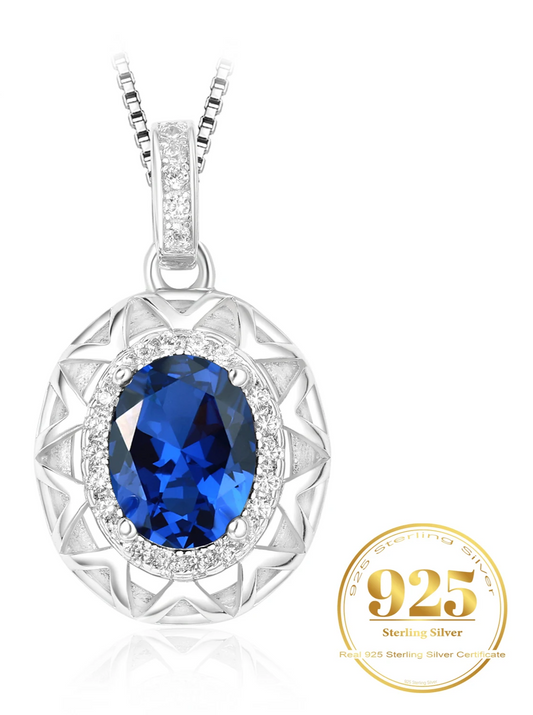 BLUE OCEAN 
 1.75 ct Created Sapphire 925 Sterling Silver