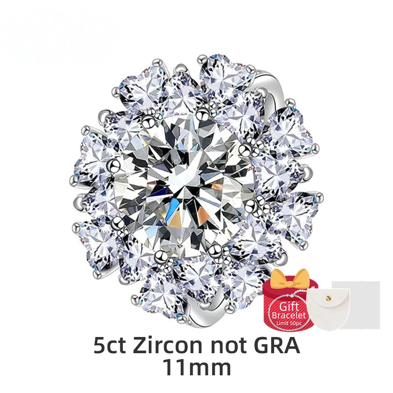 Luna Love Ring 5ct  925 Sterling Silver