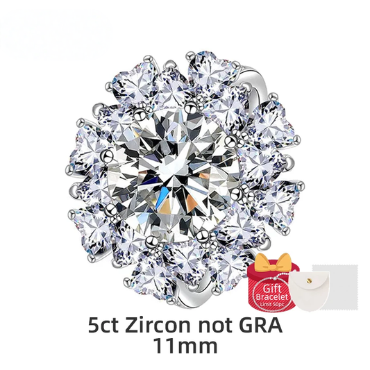 Luna Love Ring 5ct  925 Sterling Silver