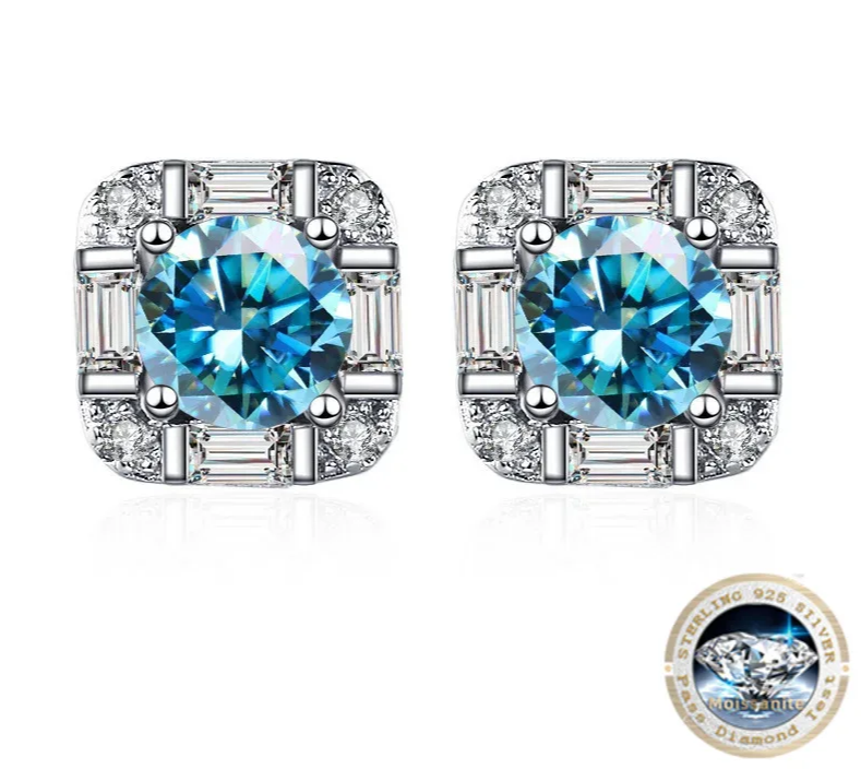 sky blue  0.5 CT  925 Sterling Silver