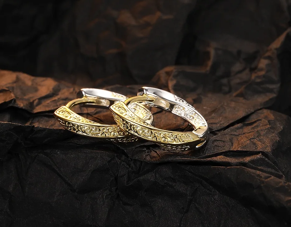 golden love  100% Real Pure 925 Sterling Silver