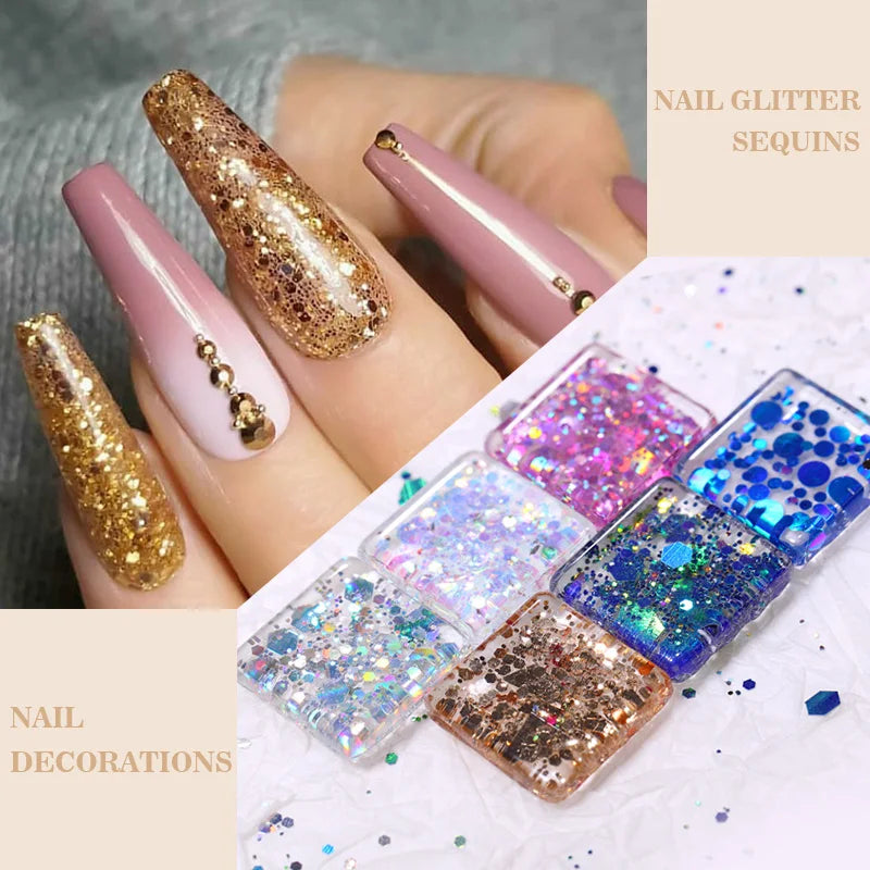 Diamonds Nail Sequins Sparkly Shinning  Decoration Powder