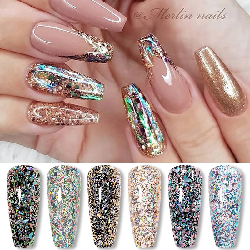 Diamonds Nail Sequins Sparkly Shinning  Decoration Powder