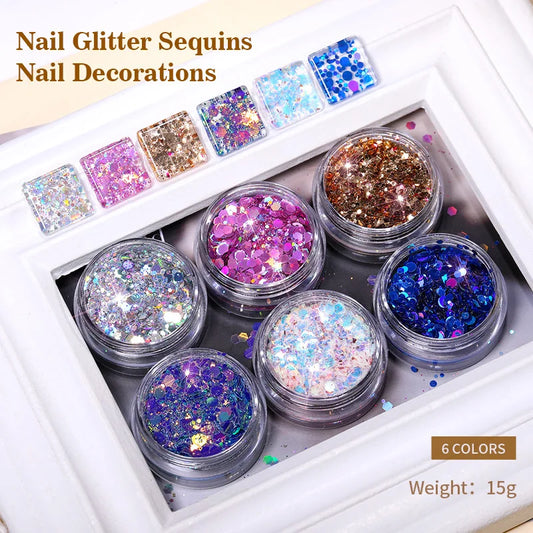 Diamonds Nail Sequins Sparkly Shinning  Decoration Powder