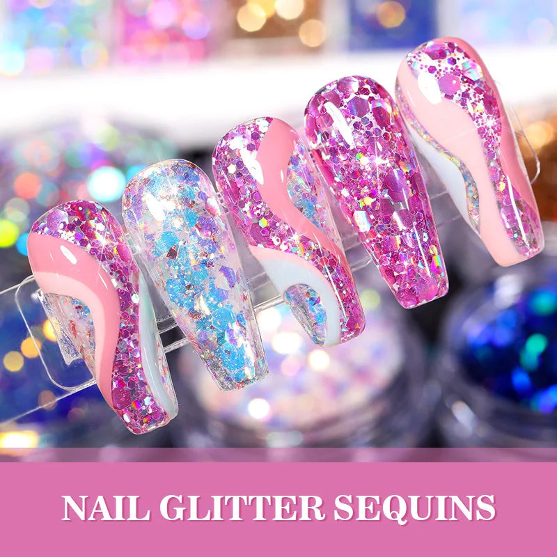 Diamonds Nail Sequins Sparkly Shinning  Decoration Powder