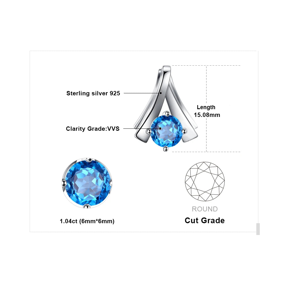 Rose Halo
 1ct Blue Topaz 925 Sterling SilVER