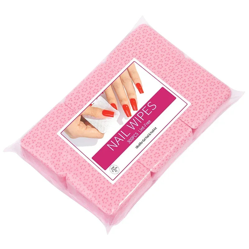 300pcs/pack Cotton  Remover Wipes Manicure