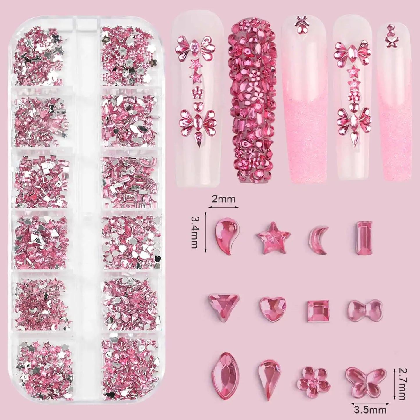 Luxury  Rhinestones  12Grids