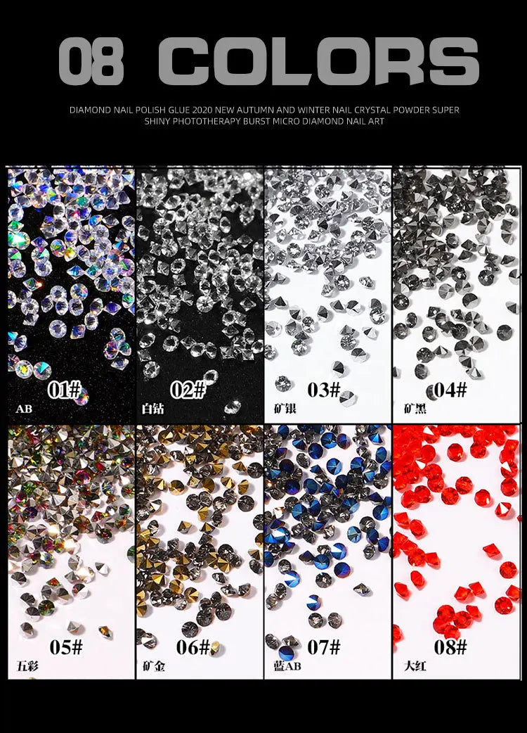 3D Nail Art Accessories Glitter Micro Crystal