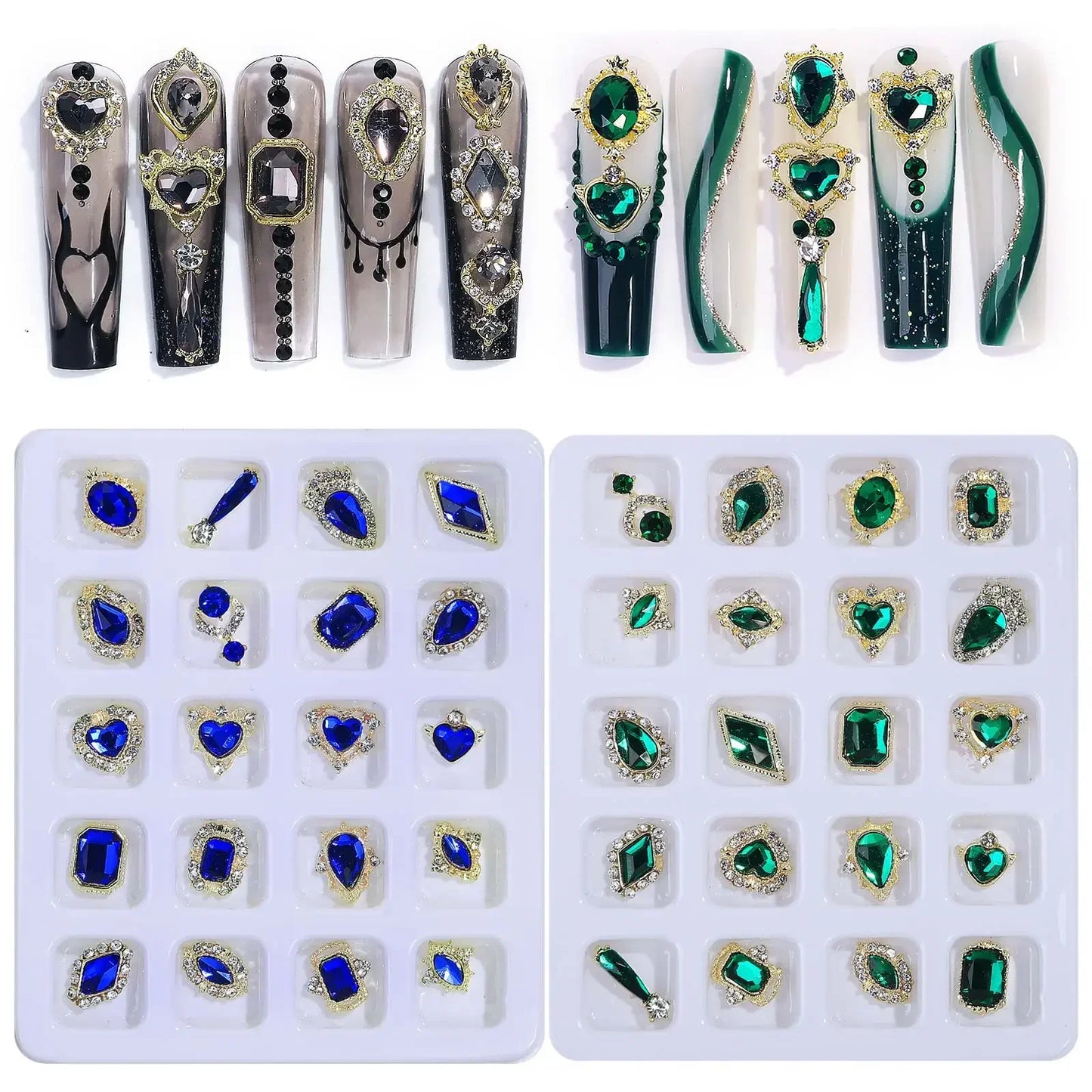 3D Crystal Nail Rhinestones Alloy