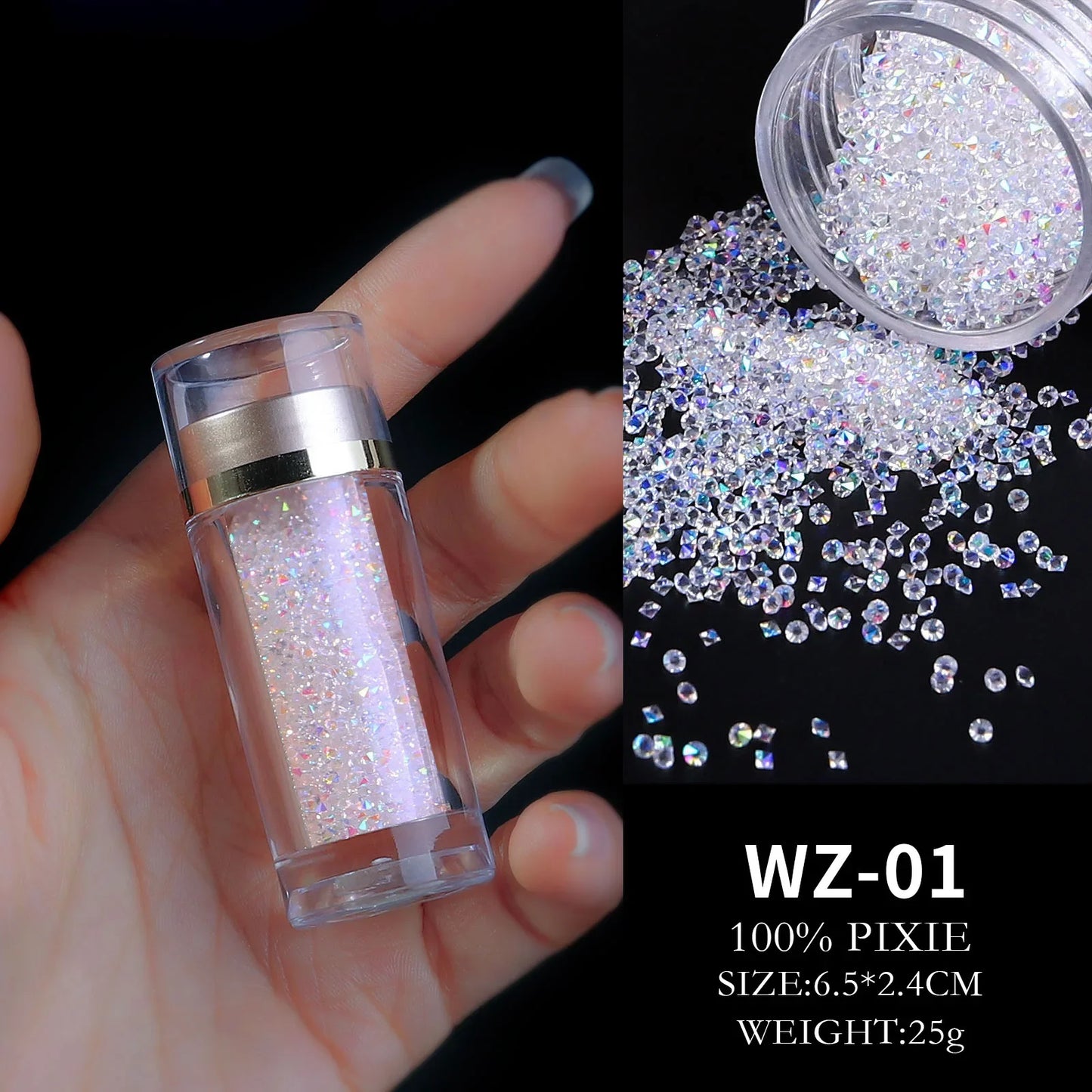 3D Nail Art Crystals  Glitter DIY Glass