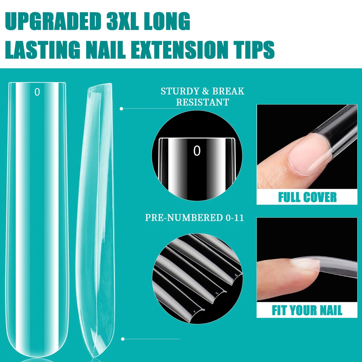 5XL  Nails Extra Long