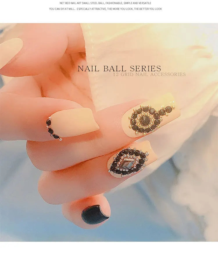 Accessories   Gold Silver Steel Ball Metal Alloy Nail Art