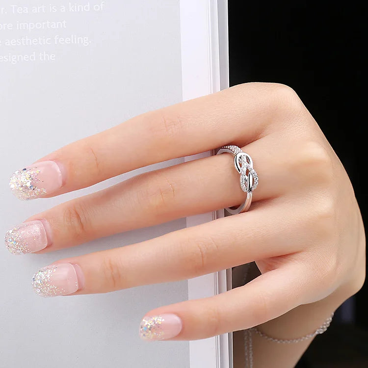 Forever Love  Spark Ring  925 Sterling Silver