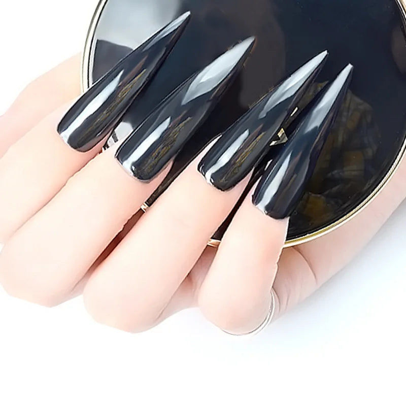 Mirror Black Nail Glitter  Aurora Magic Mirror Powder