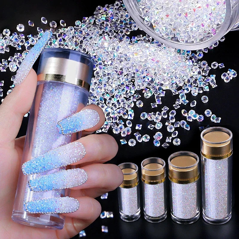 3D Nail Art Crystals  Glitter DIY Glass