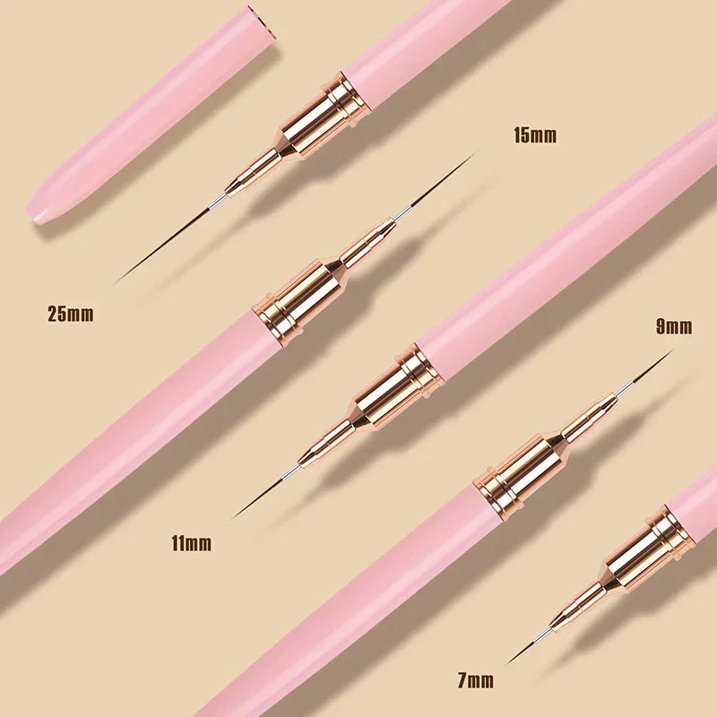 Nail Liner Brush Set 5pcs/set 7/9/11/15/25MM