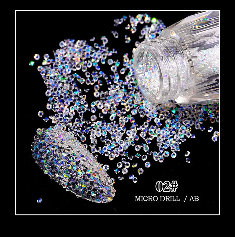 3D Nail Art Accessories Glitter Micro Crystal