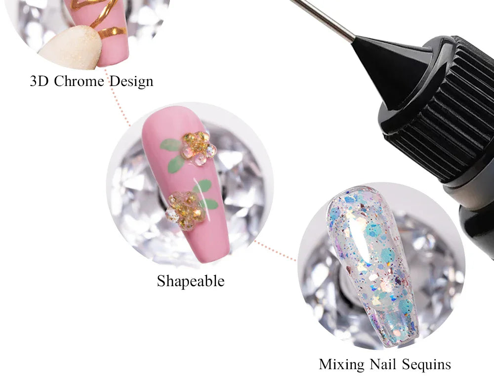 Glue Nail Rhinestone 10ML