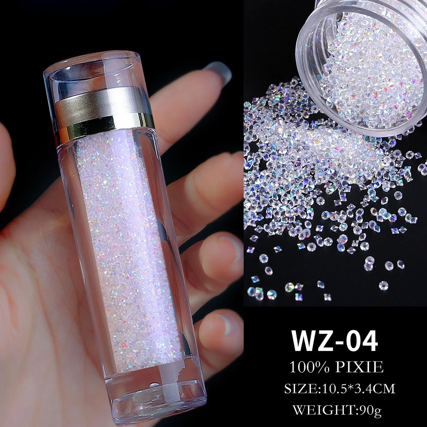 3D Nail Art Crystals  Glitter DIY Glass