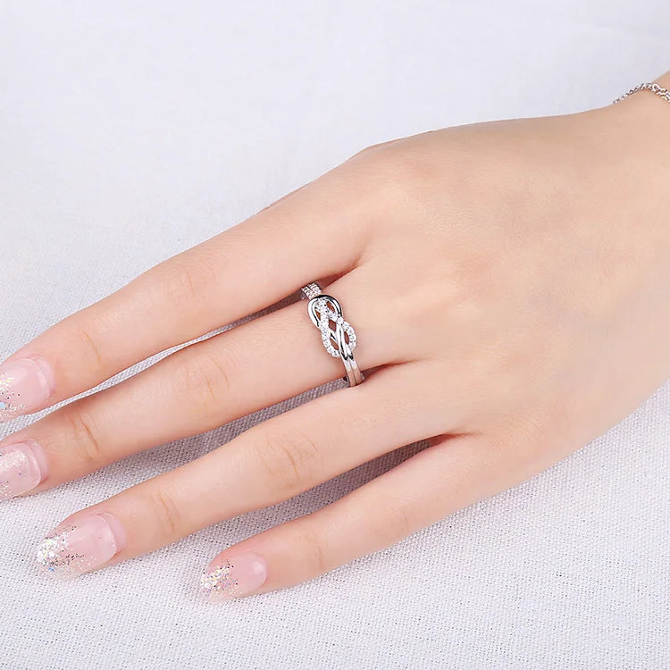 Forever Love  Spark Ring  925 Sterling Silver
