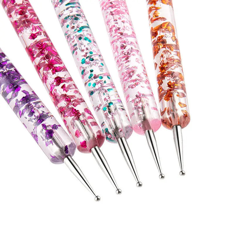 5pcs Double Headed Sequin Acrylic Nail Art