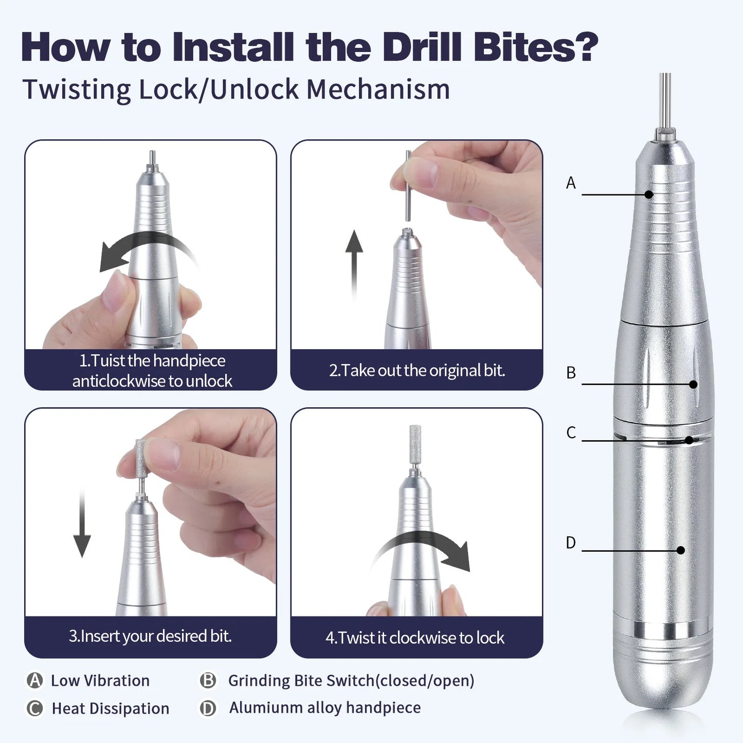 Nail Portable Drill 45000RPM