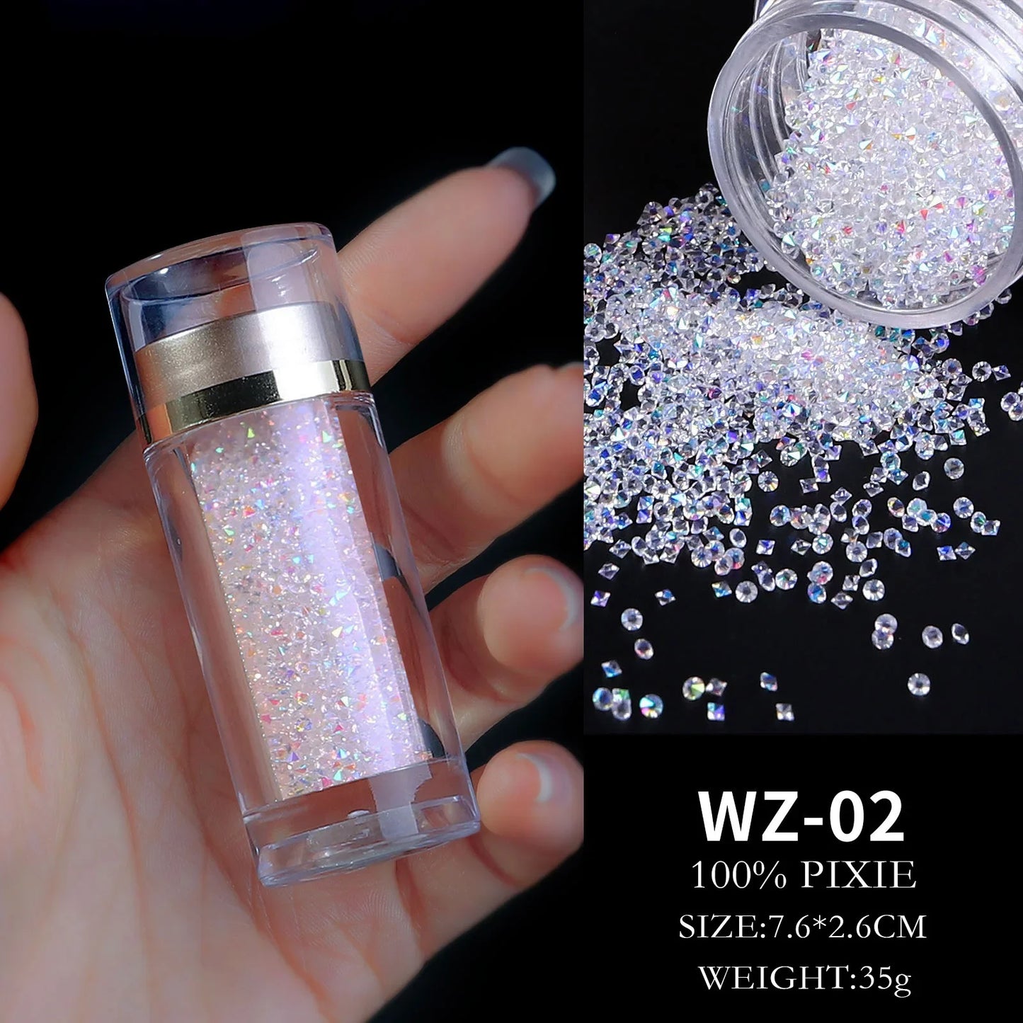 3D Nail Art Crystals  Glitter DIY Glass