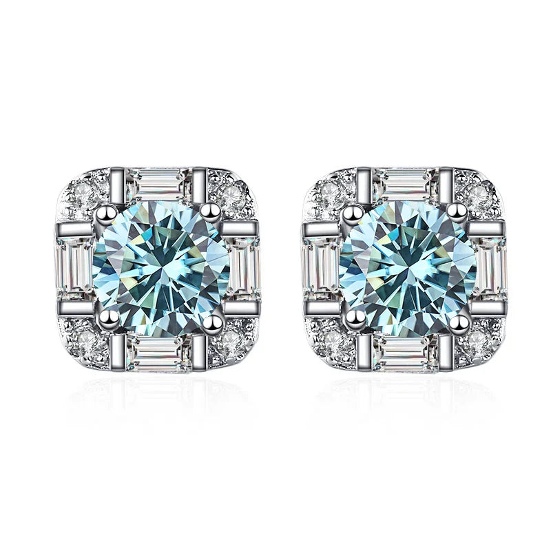 sky blue  0.5 CT  925 Sterling Silver