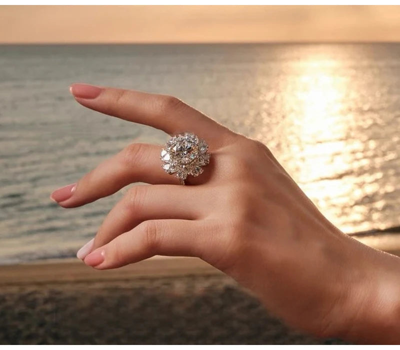 Luna Love Ring 5ct  925 Sterling Silver