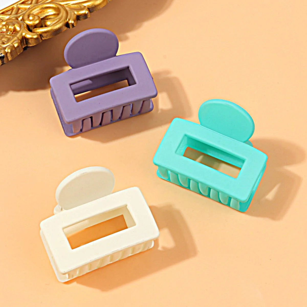 3PCS/Set Multi-style New Fashion Small Frosted Geometry Clip