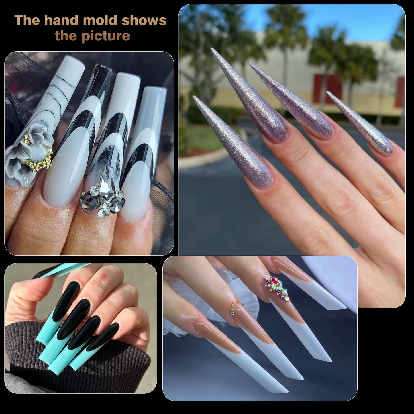 False Nails Tips  Almond