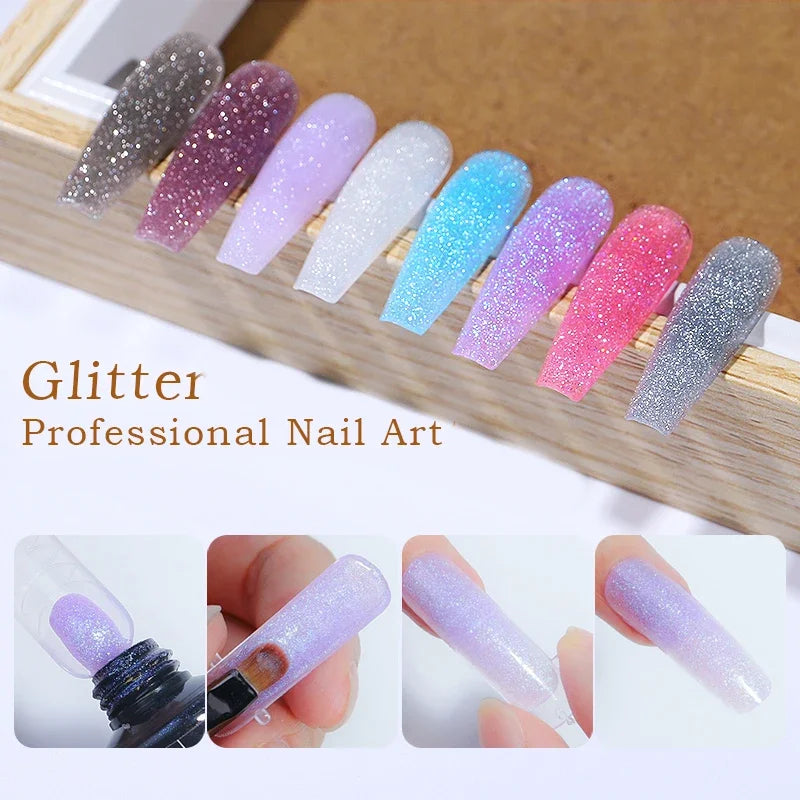 15ml Pearlescent Nail Art Extension UV Gel Acrylic Quick Building Glue Finger