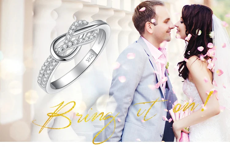 Forever Love  Spark Ring  925 Sterling Silver