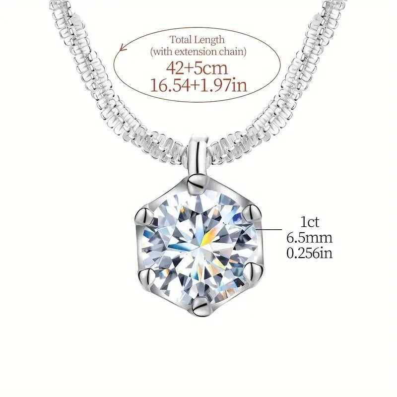 True Love Charm 
1CT  Real 925 Sterling Silver