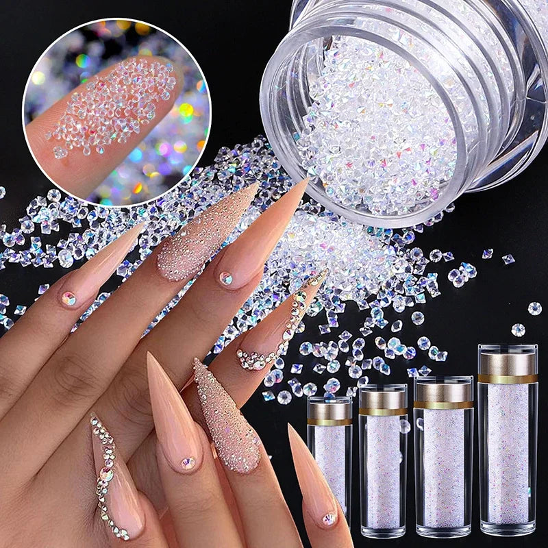 3D Nail Art Crystals  Glitter DIY Glass