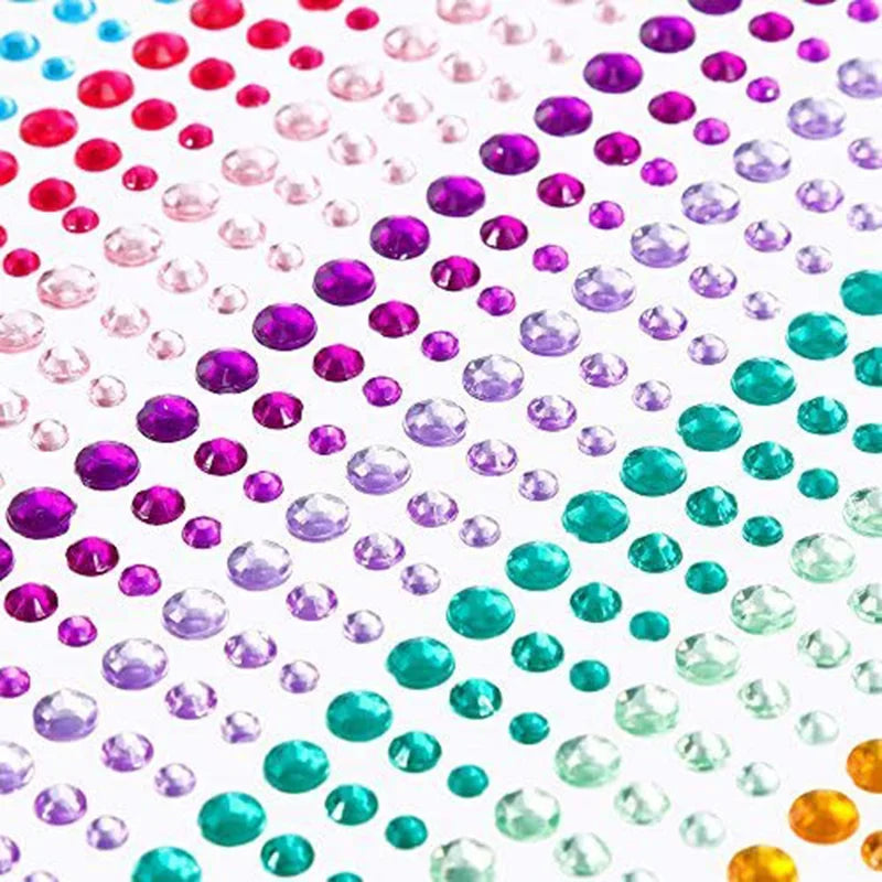 3440Pcs Crystal Rhinestone Stickers  Size 20 Sheets