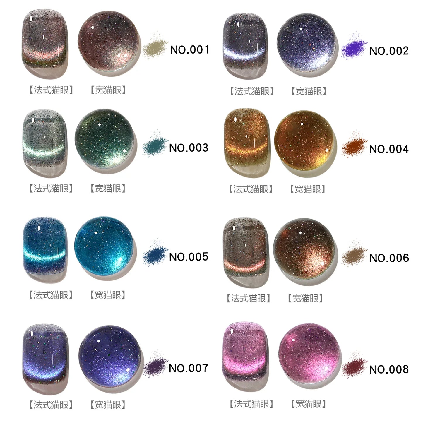 Laser Blue Crystal Magnet Cat's Eye Reflective