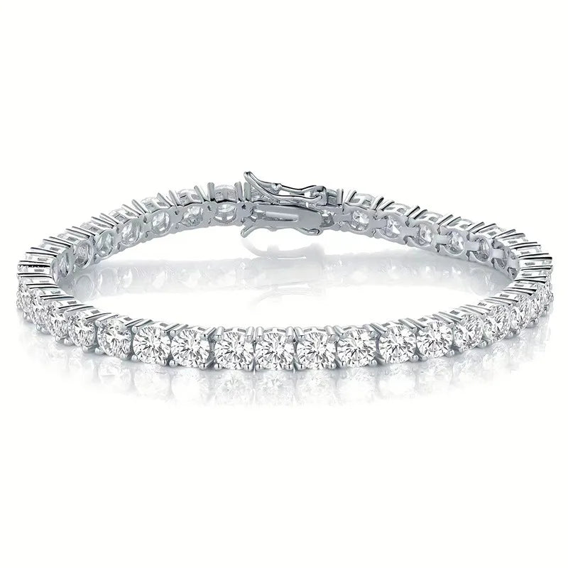 STAR NIGHT 
 Real S925 Sterling Silver Plated 18K Gold 5A Grade Zircon Black