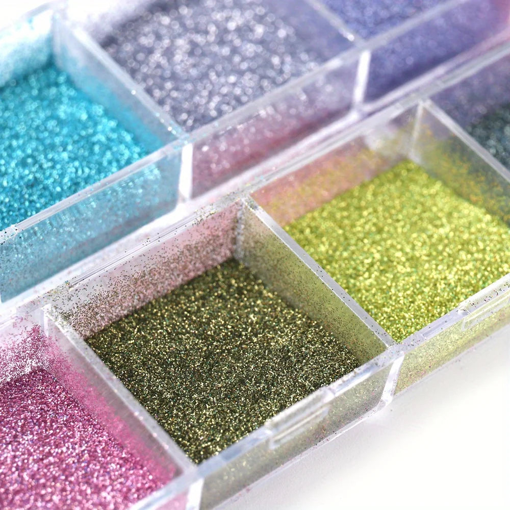 Glitter Laser Holographic   Silver Rub Dust Chrome Color