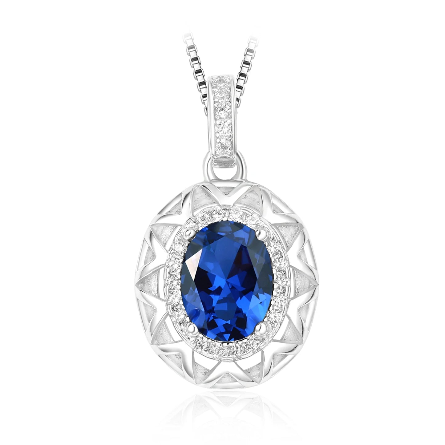 BLUE OCEAN 
 1.75 ct Created Sapphire 925 Sterling Silver