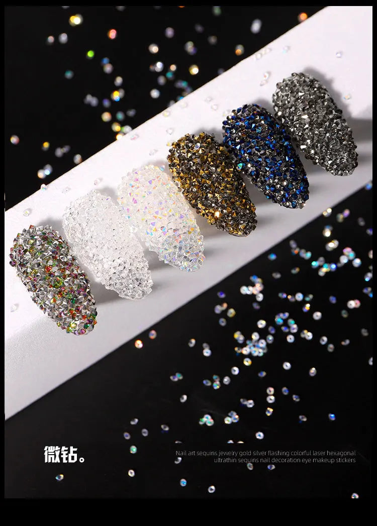 3D Nail Art Accessories Glitter Micro Crystal