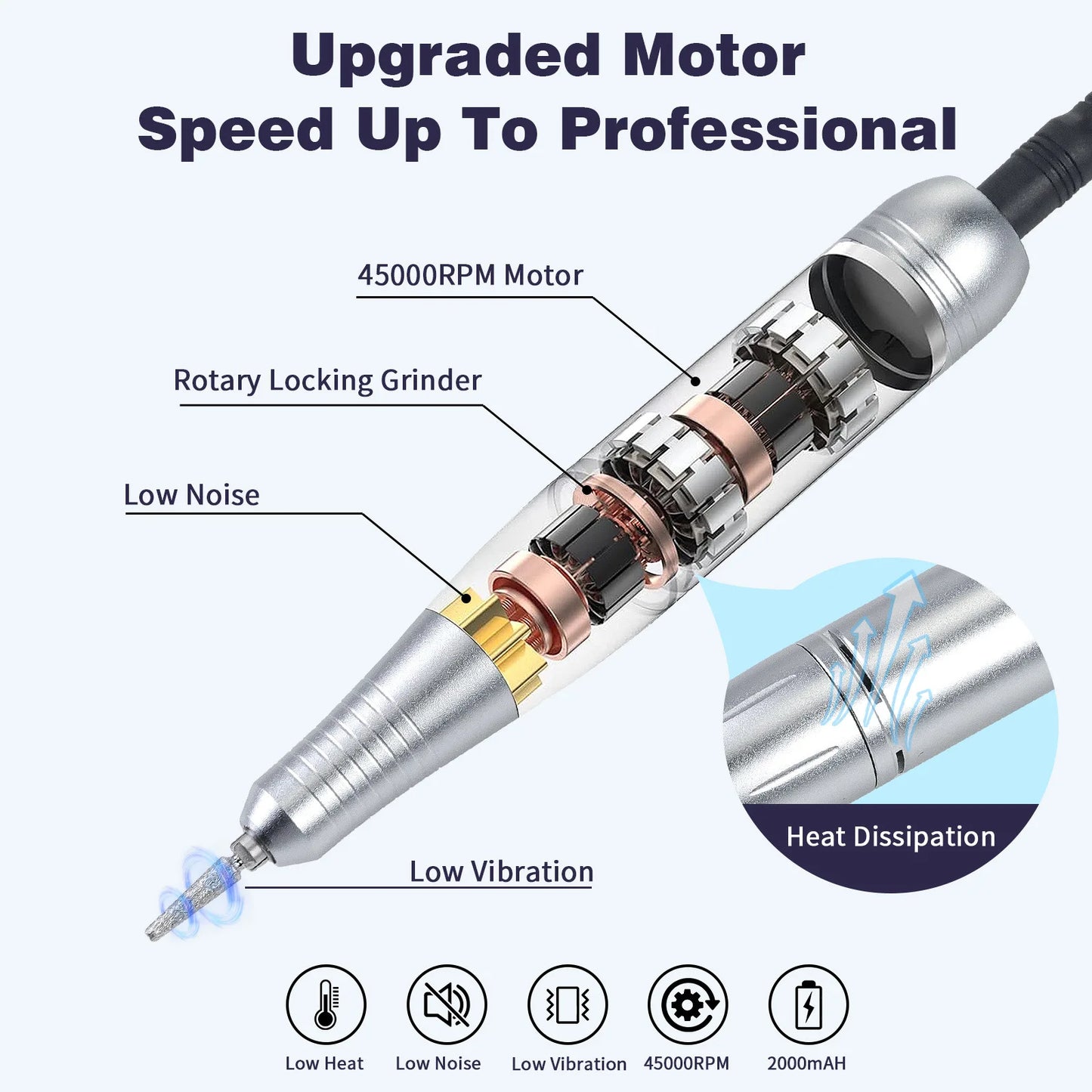 Nail Portable Drill 45000RPM