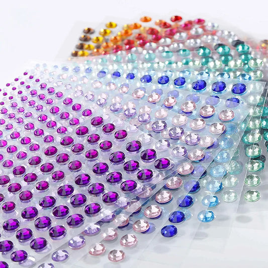 3440Pcs Crystal Rhinestone Stickers  Size 20 Sheets