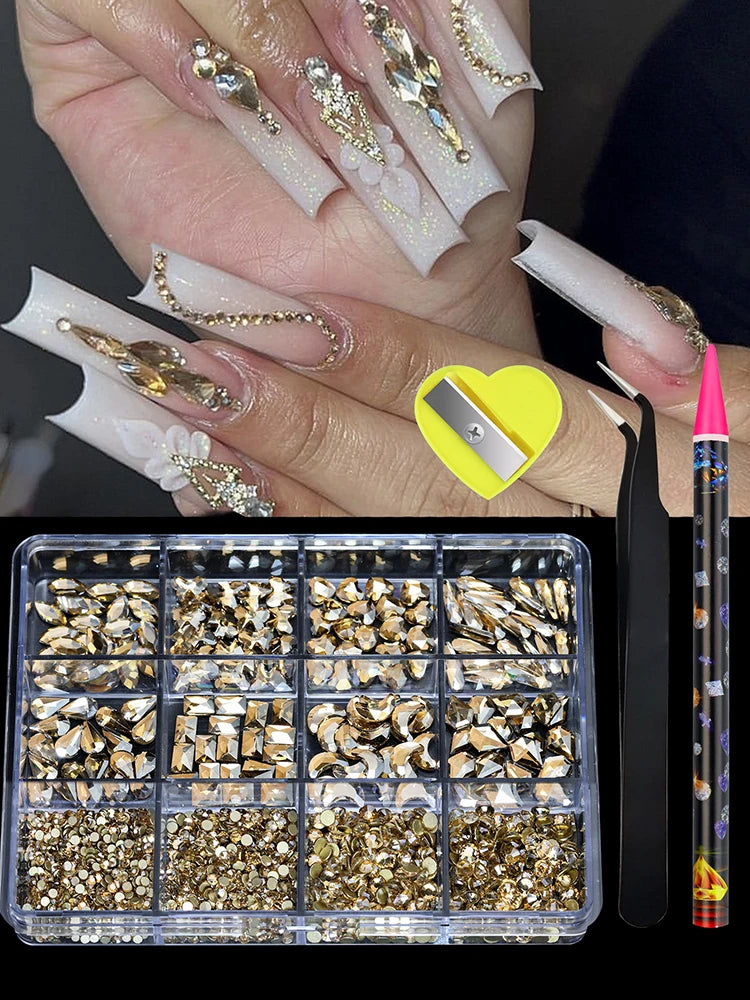 3D Rhinestones  Nails Jewelry