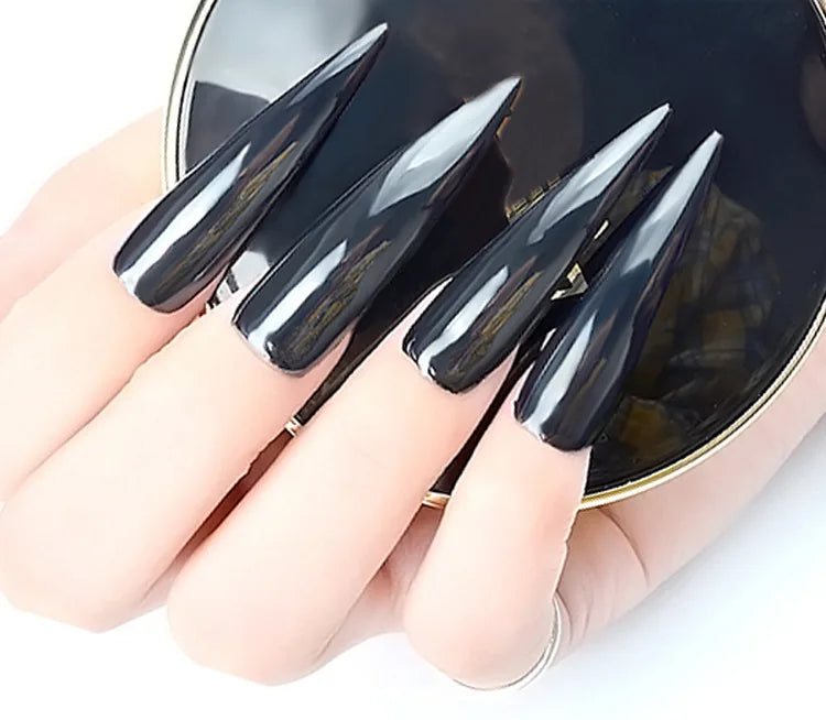 Mirror Black Nail Glitter  Aurora Magic Mirror Powder