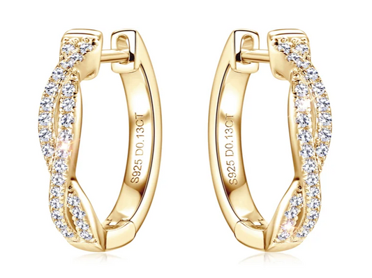 GOLD star   925 Sterling Silver